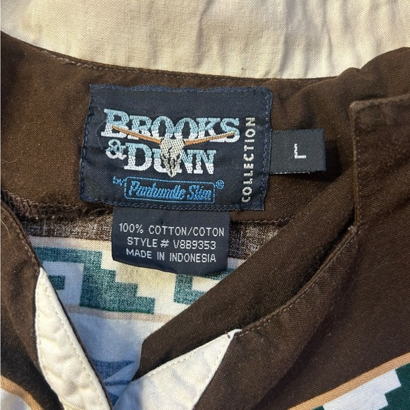 Brooks And Dunn  Women’s Vintage Western Top Size Large By Panhandle Slim - Picture 3 of 4